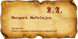 Morgent Nefelejcs névjegykártya
